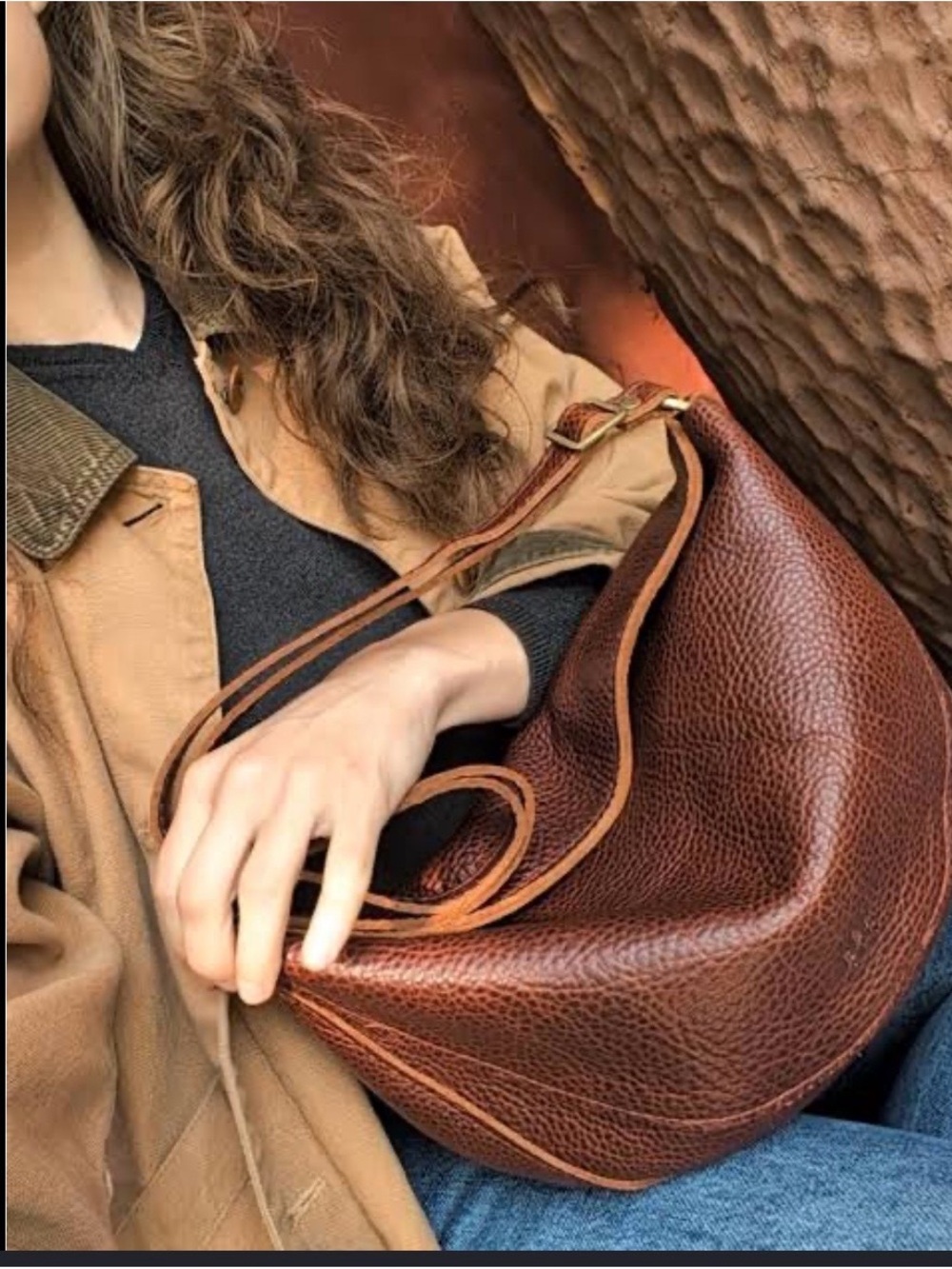 Portland leather cold brew koala sling bag purse large - Picture 6 of 15